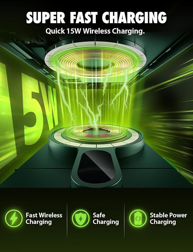 Bracketron MagAlign Extend 15W Magsafe Car Mount Charger, Magnetic Car Phone Holder Charger Wireless Car Charger for iPhone 17 Pro Max 16 15 14 13,Vent/Windshield/Dash Phone Mount Holder Fast Charger