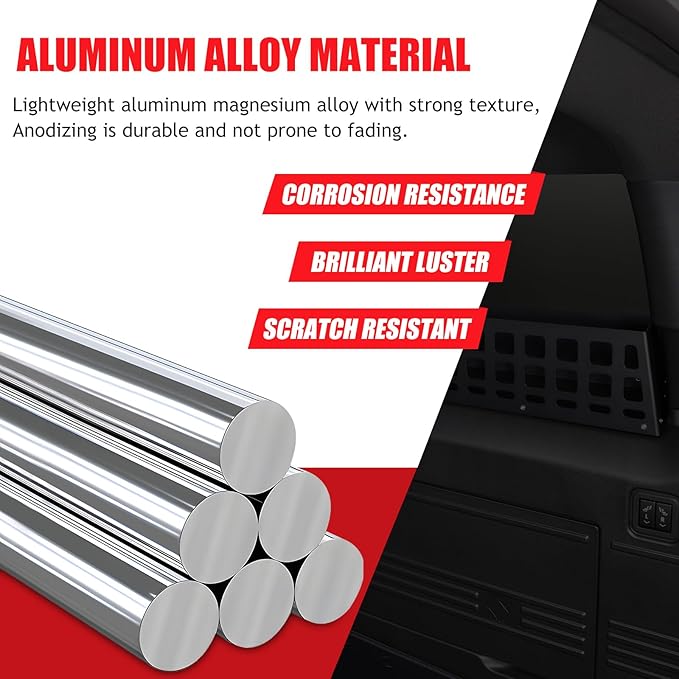 Aluminum Rear Trunk Organizer Compatible with 2024 2025 2026 Hummer EV Accessories Trunk Storage Cargo Management System Rack Modular Storage Box Basket (Right Side-Black)