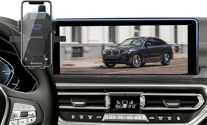 Car Phone Holder for 2022-2025 BMW X3/X4 Accessories,Adjustable GPS X3 Phone Mount ONLY for 12.3-inch Screen,Hands-Free Ultra Stable X4 Air Vent Phone Stand