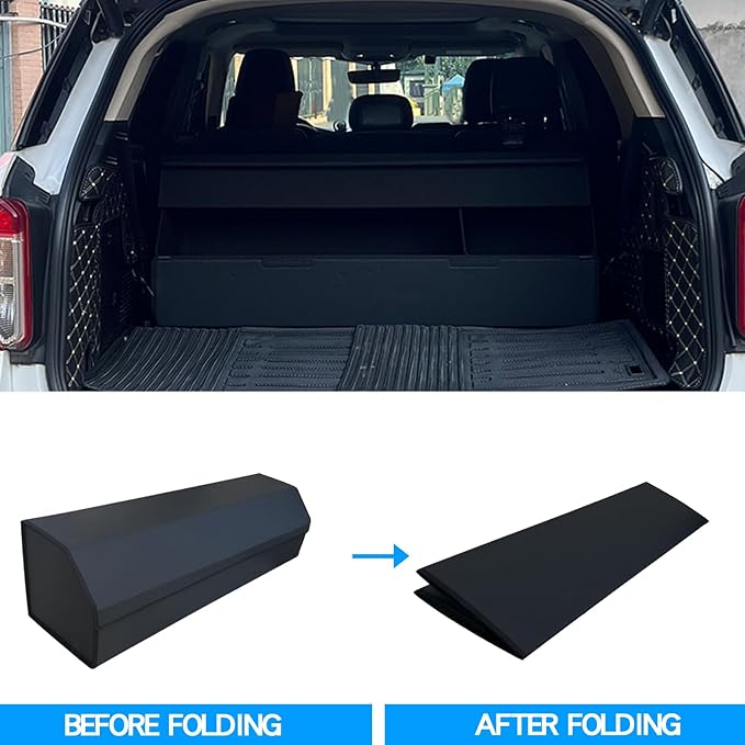 Car Trunk Organizer For Toyota Corolla Hatchback 2019-25 - Custom Fit,Large Space Outdoor Trunk Organizer,BLACK,Adjustable Partition Design,All-Season Use,For Toyota Corolla Hatchback 19-25