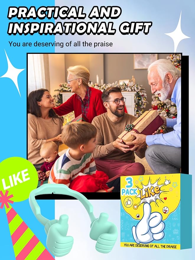 Valentines Day Gifts for Teens Boys Kids Him Men: Thumbs Up Lazy Phone Stand Cell Phone Holder for Desk Funny Gifts for Girls Teenage Women Husband Wife Dad Cool Gadgets Easter Stuff Birthday Ideas