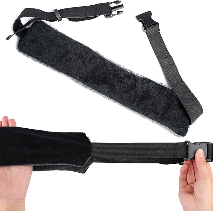 2PCS Travel Pillow with Travel Pillows for Airplanes and Airplane Head Strap, Compact and Comfortable Upright Plane Pillows That Prevents Head from Shaking While Traveling in Cars and Air