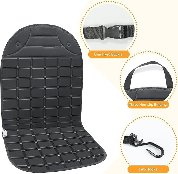 2 PCS Seat Cushion Comfortable Winter Seat Cover, Gifts for Family (Black)