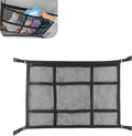 Upgrade Car Ceiling Cargo Net Pocket, 31.5" x 20.87" Strong Load Car Roof Storage Organizer, Double-Layer Mesh Camping Overlanding Gear Must Haves Cargo Net, Universal Road Trip Accessories