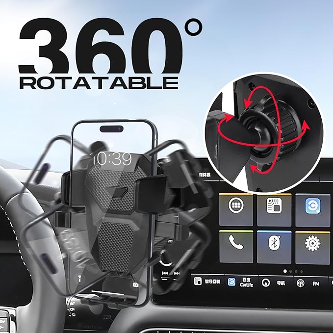 Car Phone Holder for 2023-2025 Honda HR-V Accessories,Adjustable GPS HR-V Phone Mount for 9-inch Screen,Hands-Free Ultra Stable HRV Air Vent Phone Stand