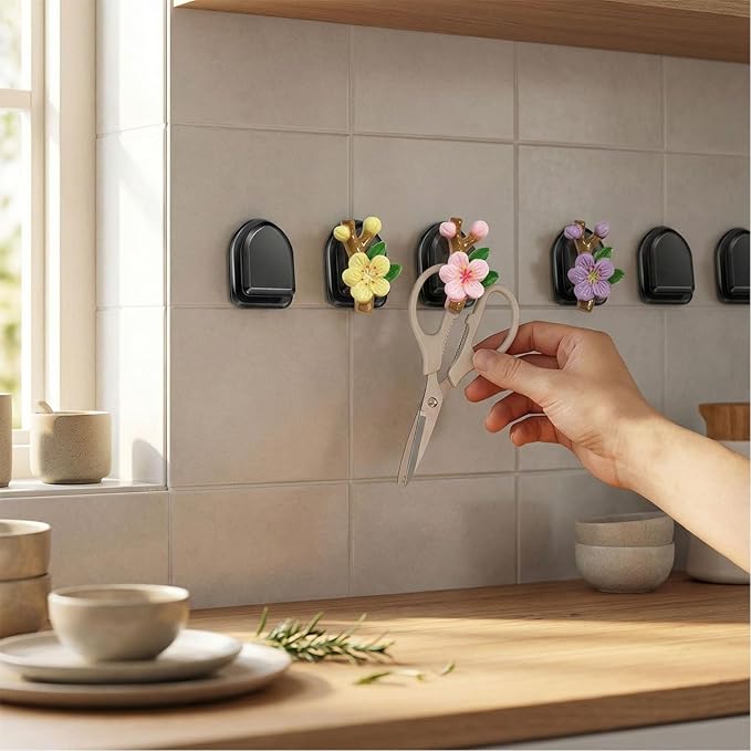 10Pcs Car Hooks Holder for USB Cable Headphone Key Self-Adhesive Car Interior Accessories Dashboard Sticky Hook Backseat Hanger Decorations Suitable for Bedrooms, Kitchens and Other Areas