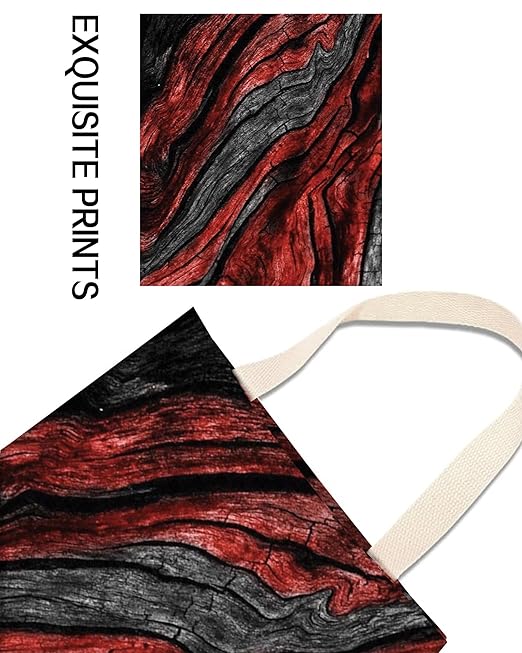 Car Garbage Can, Hanging Car Trash Can Bag for Back Seat Organizer, Red Black Marble