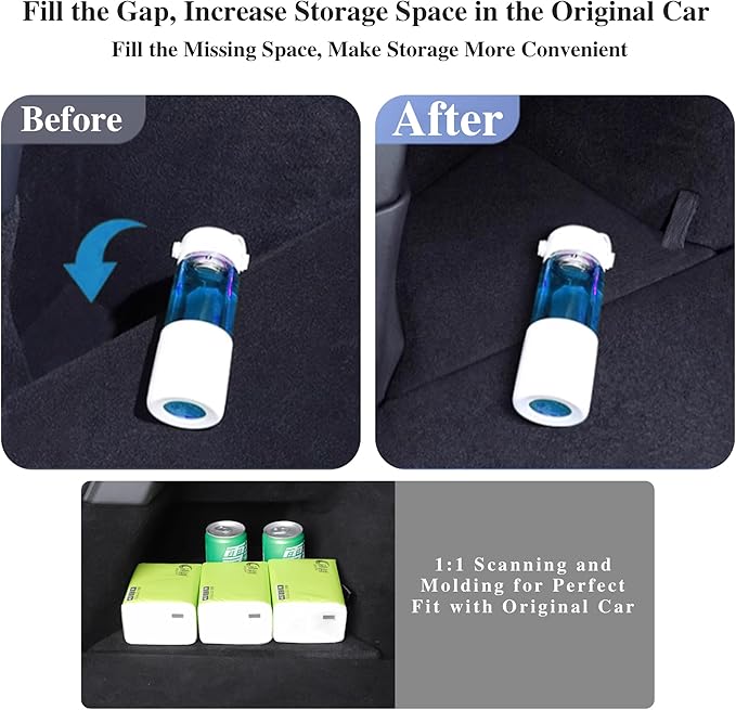 Rear Trunk Storage Bins with Lids 2PCS for New 2025 2026 Model Y Juniper Rear Trunk Storage Box TPE Waterproof Trunk Organizer for Model Y Juniper Interior Accessories