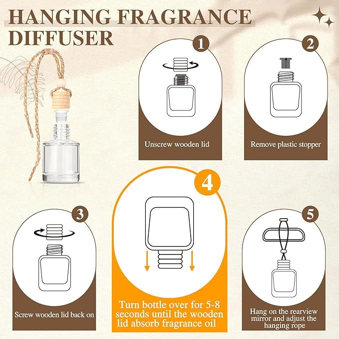 AROIC 12 Pack Car Air Freshener, Car Smell Air Freshener Diffuser Essential Oil Scent for Women & Men, Car Accessories Interior, Valentine's Day Gifts Hanging Auto Light Fragrance with Many Flavors