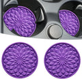 Car Cup Coaster, Universal Automotive Waterproof Non-Slip Cup Holders Sift-Proof Spill Holder Car Interior Accessories 2 Pack Purple