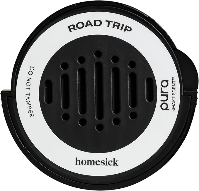 Pura and Homesick - Fragrance for Pura Car Diffuser - Clean & Safe Luxury Diffuser Scent - Long-Lasting Fragrance for 30 Days of Aroma - Spring & Summer Household Essential - Road Trip
