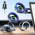 HTU 2026 Upgraded Car Phone Holder for Magsafe Magnetic Car Phone Mount [360° Adjustable 99LBS Ultra Suction] Cell Phone Holders for Tesla Cars/Gym/Mirror Mount for iPhone & Android (Dark Blue)