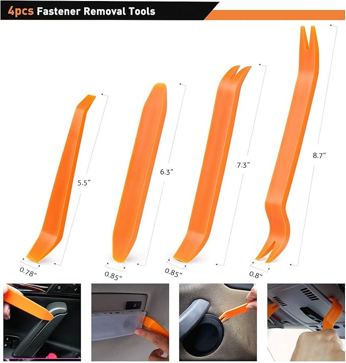 GOOACC - GRC-34 Push Bumper Fastener Rivet Clips with 18 Most Popular Sizes Auto Push Pin Rivets for Benz, BMW, Toyota, Honda, Subaru, Nissan, Mazda etc