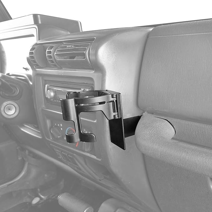 Hooke Road Multi-Function Drink Cup Holder Phone Mount Bracket for 1997-2006 Jeep Wrangler TJ