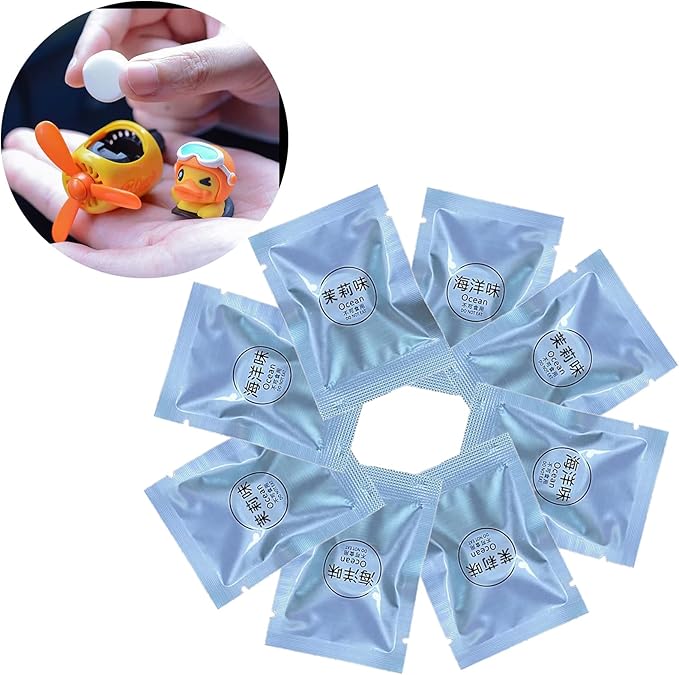 8 Packs Car Air Fresheners Solid Fragrance Replacement Pads, Propeller Air Outlet Vent Fresheners Refill, Car Perfume Suitable for Automotive Interior Decoration (8 Packs)