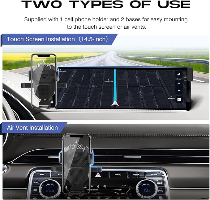 Car Phone Holder for 2021-2025 Genesis GV80 Accessories,Adjustable GPS GV80 Phone Mount for 10.25-inch Screen,Hands-Free Ultra Stable Air Vent Phone Stand