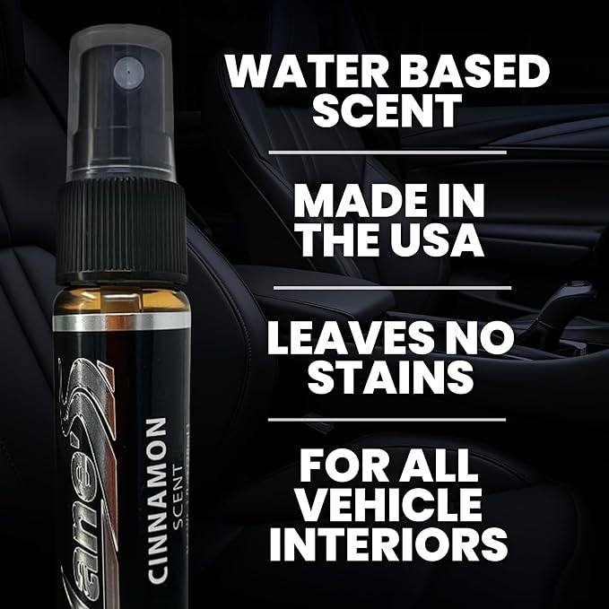 Lane's Premium Car Air Fresheners - Cinnamon Scent Water Based - 1oz Eliminate Bad Odors of Pet & Food From Car Interior Leather, Carpet, Upholstery Great For Cars, Trucks, SUVs, RVs & More
