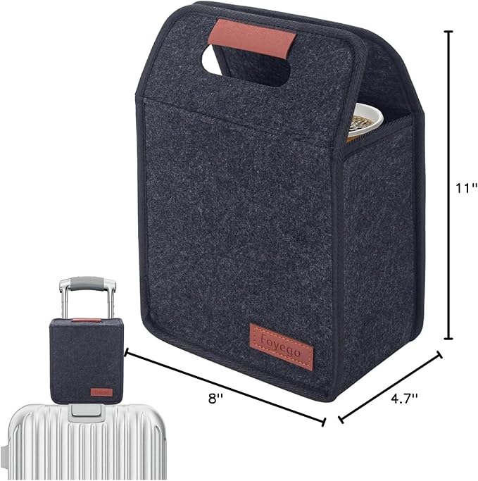 Portable Drink Holder - Foldable Travel Carrier with Reusable Insulated Cofee Cup, 2 Cup Holder, Free Your Hands