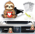 Cute Car Air Freshener Clips Sloth Car Vent Clip Sloth Cars Scents Cologne Air Conditioner Clip Auto Vent Interior Decoration Cars Accessories Sloths Loves Gifts for Men Women