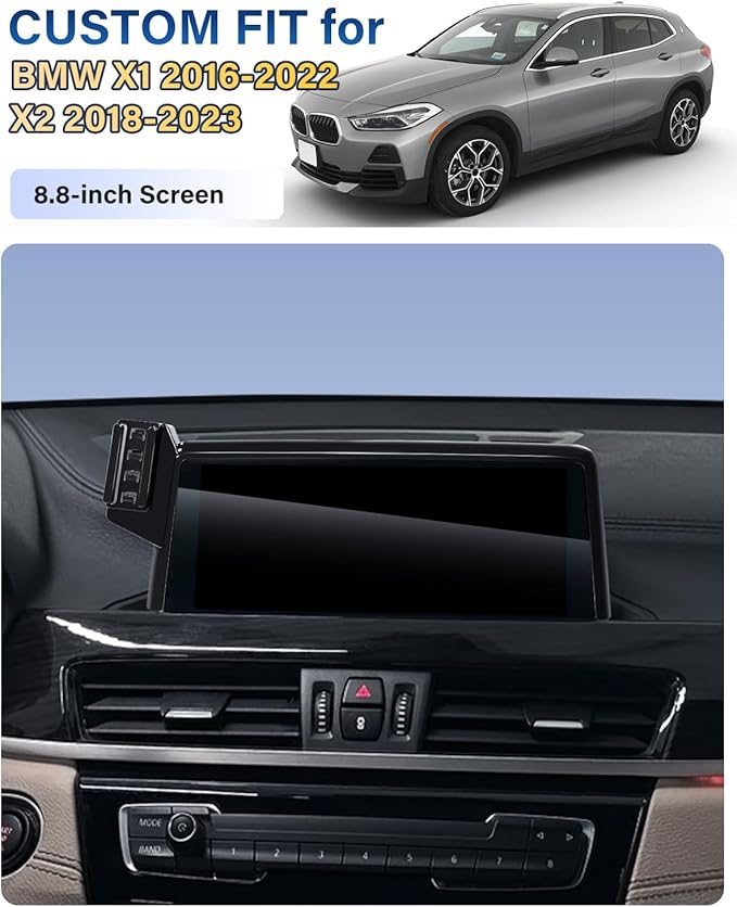 Phone Holder for BMW X1 2016-2022/X2 2018-2023 Accessories 10.25-Inch Screen Fixed Clip, Car Magnetic Phone Mount Compatible with MagSafe, Strong Magnets Fast Wireless Charger Cell Phone Base