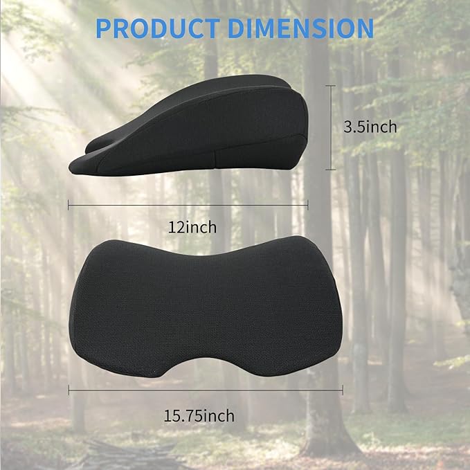 Nilight Car Seat Cushion Black Mesh Memory Foam Wedge Breathable Comfortable for Daily Driving Working Sciatica and Tailbone Pain Relief Improves Drive Visibility