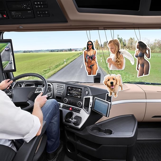 10/50/100Pcs Custom Logo Bulk Car Air Fresheners, Wholesale Custom Double-Sided Car Air Fresheners with Photo Text Logo, Suitable for Truck and Car Drivers, as Well as Business Logos (10 Crop)