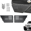 1 Pair Metal Front Door Storage Pockets for 2007-2018 Jeep Wrangler JK JKU - Black Organizer with Tool-Free Install, Anti-Rust Coating & Accessory Mount (US Flag)