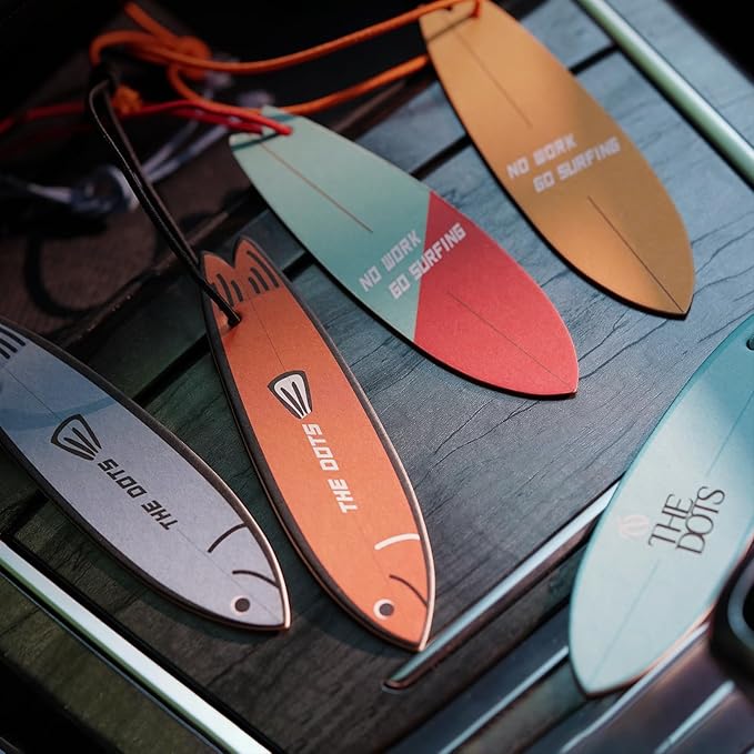 THEDOTS 15 Pack Hanging Air Freshener, Oriental Gourmet Scent, Warm Surfboard Paper Card, Long Lasting Interior Fragrance Decor Gift