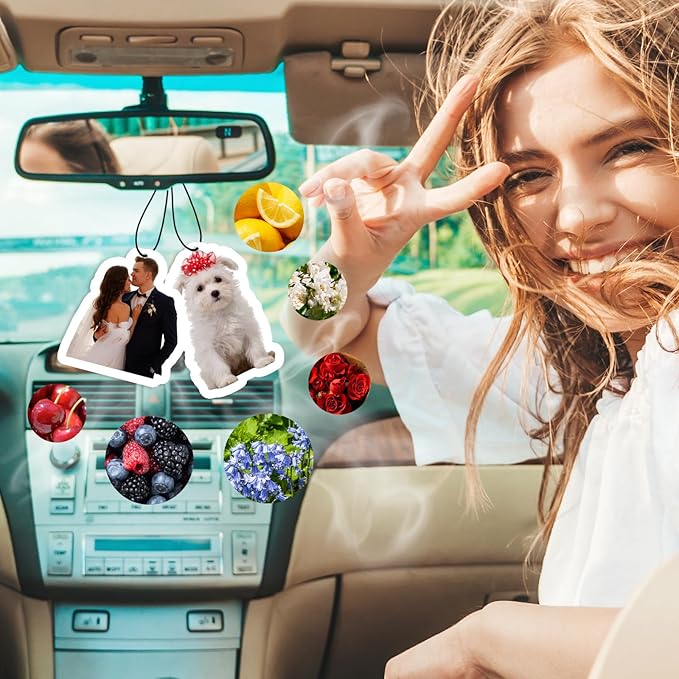 Custom Air Freshener for Car Custom Car Air Fresheners with Pictures, Car Accessories for Men, Boyfriends, Family, Gifts (Irregular)