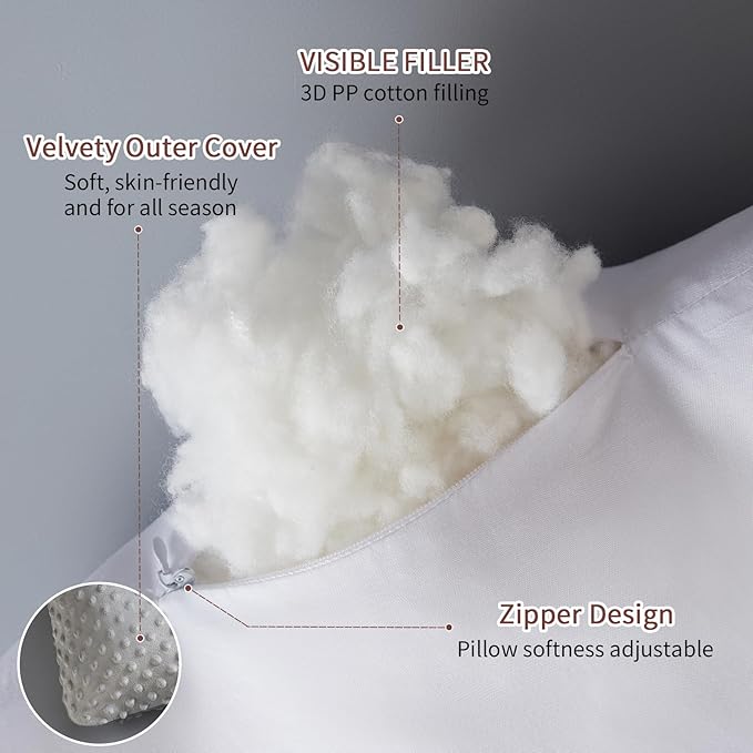 Travel Pillow for Kids Adult in Car - Pillow for Car Sleeping Ultra Large U Shaped with Removable Soft Cover Support Fix Neck and Body Sitting/Sleeping on The Trip (Grey)