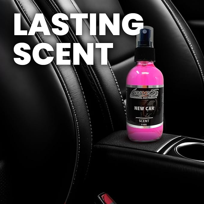 Lane's Premium Car Air Fresheners - New Car Scent Water Based - 4oz Eliminate Bad Odors of Pet & Food From Car Interior Leather, Carpet, Upholstery Great For Cars, Trucks, SUVs, RVs & More