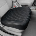 1 Pack Leather Front Car Seat Cover Bottom Car Seat, Anti-Slip and Full Wrap Driver Car Seat Protectors, Luxury Waterproof Bottom Auto Seat Cushion Pad Mat for Most Vehicles(Black)