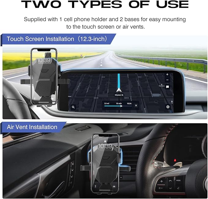 Car Phone Holder for 2020 2021 2022 Lexus RX Accessories,Adjustable GPS RX Phone Mount for 12.3-inch Screen,Hands-Free Ultra Stable Phone Stand for All Phones