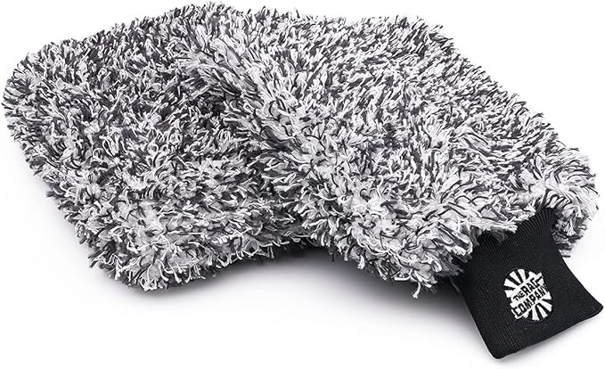 The Rag Company - The Cyclone Ultra Wash Mitt + Cyclone Ultra Wash Pad 6in x 8in Combo Pack - Microfiber Blend, Twist Loop Interior Liner Ideal for Foam, Soap + Bucket, & Rinseless Washing Methods