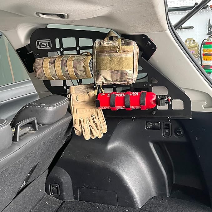 HIGH FLYING for Subaru Forester 14-18 Car Accessories Modular Storage Molle Panels System Trunk Shelf Luggage Storage Carrier Trunk Organizer Aluminum (Side Panels with Manual Tailgate)