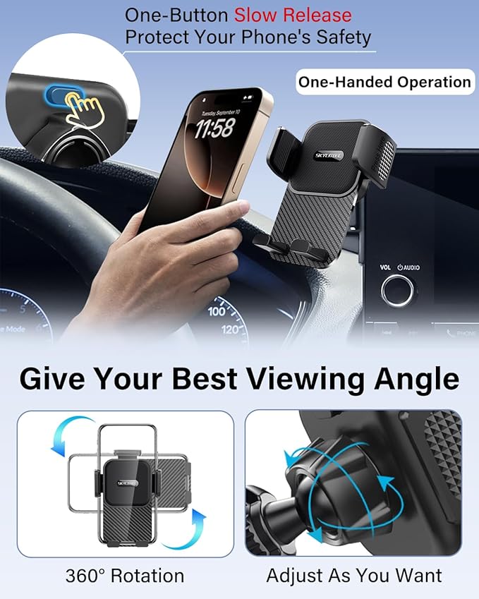 SKYLOTEC Car Phone Holder for BMW 7 Series 2016 2017 2018 2019 2020 2021 2022 Accessories 10.25/10.3-Inch Screen Fixed Clip, Automobile Cradles Phone Mount, Cell Phone Base Not Block Air Vent