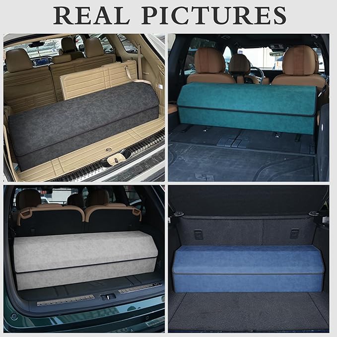 Trunk Organizer for Jeep Grand Cherokee 2021-2025 - Green Alcantara Leather Storage Box, Tailored Precision, Maximize Your Storage, Large Foldable Trunk Organizer Boxs with 3 Compartment