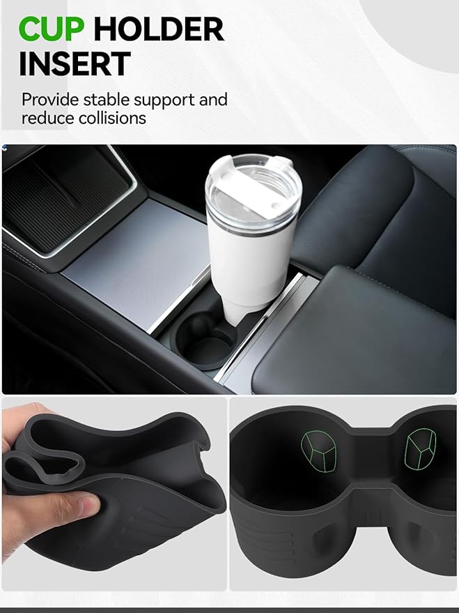 10PCS Center Console Organizer Tray for 2025 2026 Tesla Model Y Juniper Accessories, Under Seat Storage Armrest Hidden Storage Box Cup Holder Charger Pad for Tesla Model Y Juniper