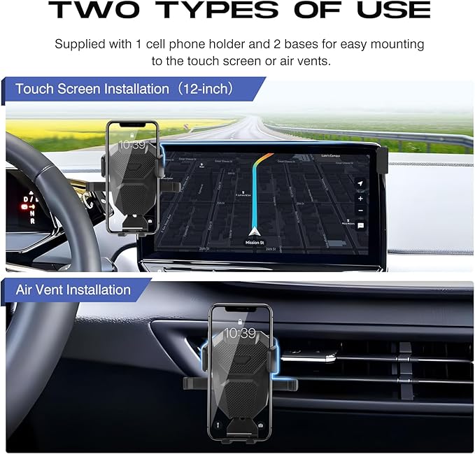 Car Phone Holder for Volkswagen ID.4 2020-2025 Accessories,Adjustable GPS ID.4 Cell Phone Mount for 12-inch Screen,Hands-Free Ultra Stable Air Ven Phone Stand Anti-Shake