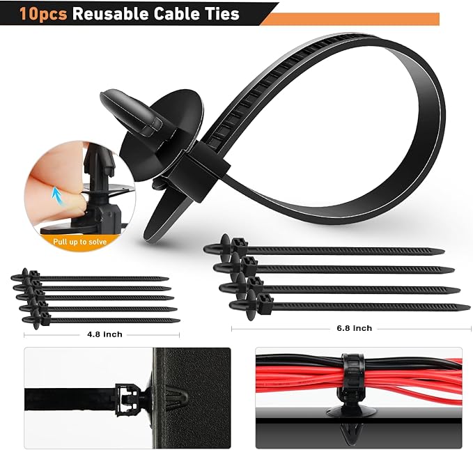 GOOACC 941Pcs Car Retainer Clips and Auto Body Fasteners Assortment-30 Most Popular Sizes Nylon Bumper Fender Rivets with 10 Cable Ties for Ford GM Toyota Honda Chrysler Benz Nissan, etc.