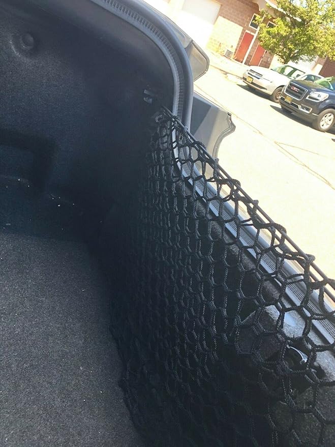 Trunk Organizer Cargo Net for Dodge Challenger 2008-2023 - Envelope Style Cargo Net for Coupe - Premium Mesh Car Trunk Organizer Vehicle Carrier Storage – Compatible with Challenger