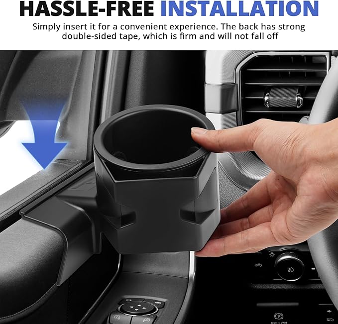 Autorder Car Door Cup Holder for 2021-2025 2026 Ford F-150 F150 Accessories Cup Holder Expander with Card Slot Anti-Shake&Noiseless Drink Holder Insert for Car Daily Driving