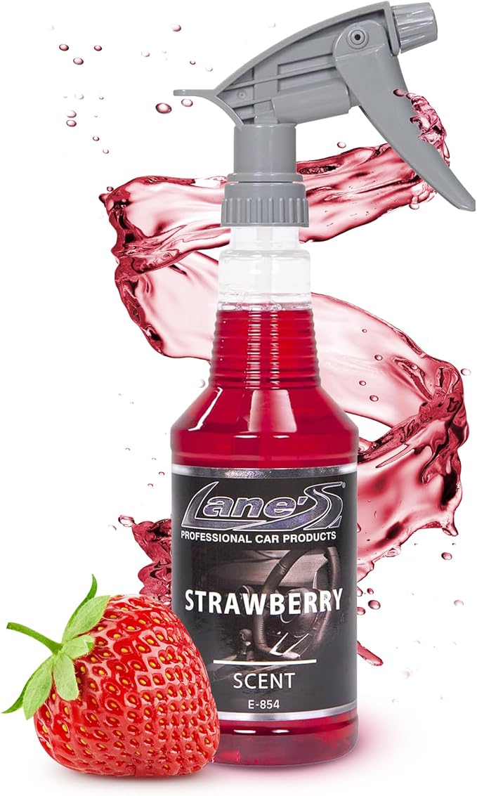 Lane's Premium Car Air Fresheners - Strawberry Scent Water Based - 16oz Eliminate Bad Odors of Pet & Food From Car Interior Leather, Carpet, Upholstery Great For Cars, Trucks, SUVs, RVs & More