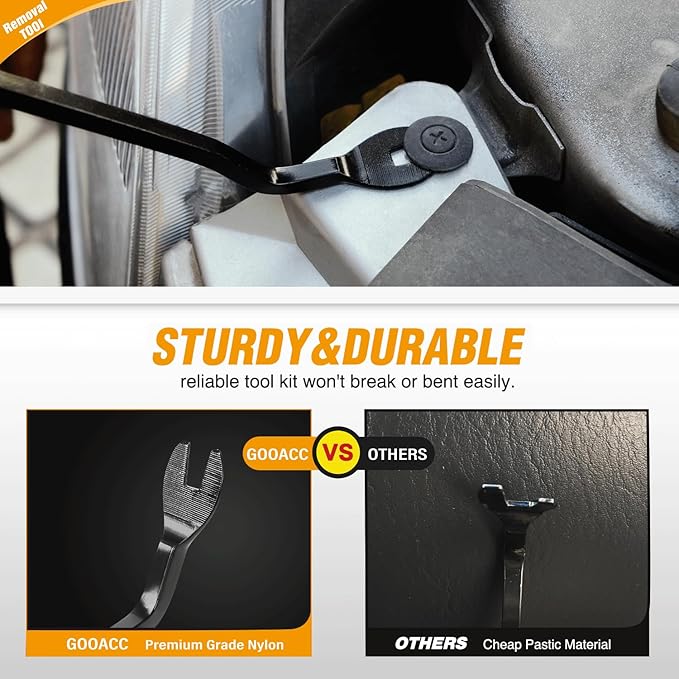 GOOACC 240PCS Bumper Retainer Clips Car Plastic Rivets Fasteners Push Retainer Kit 12 Popular Sizes Auto Push Pin Rivets Set -Door Trim Panel Fender Clips for GM Ford Toyota Honda Chrysler