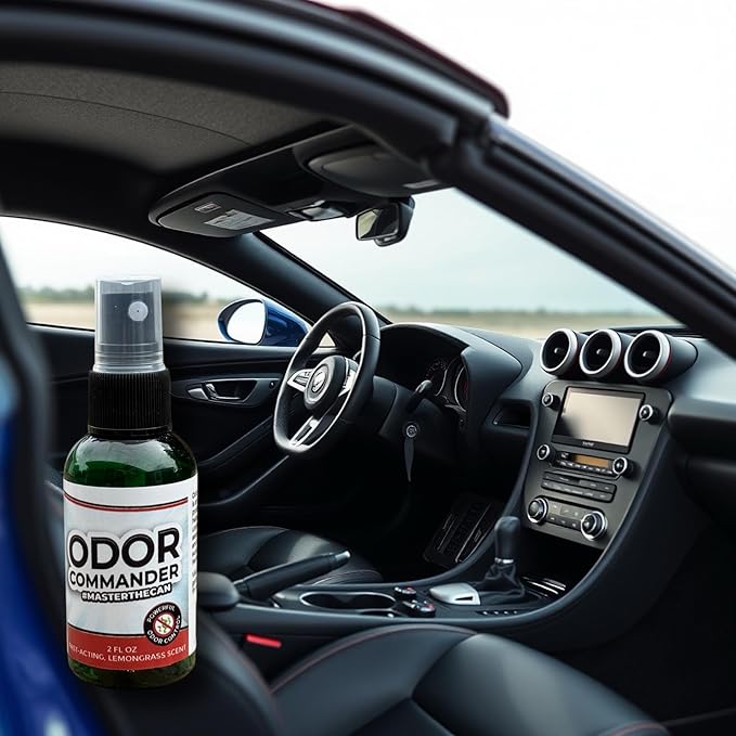 Garbage Commander Odor Commander, Odor Control Travel Spray Bottle, 2 Ounce, Lemongrass Scent