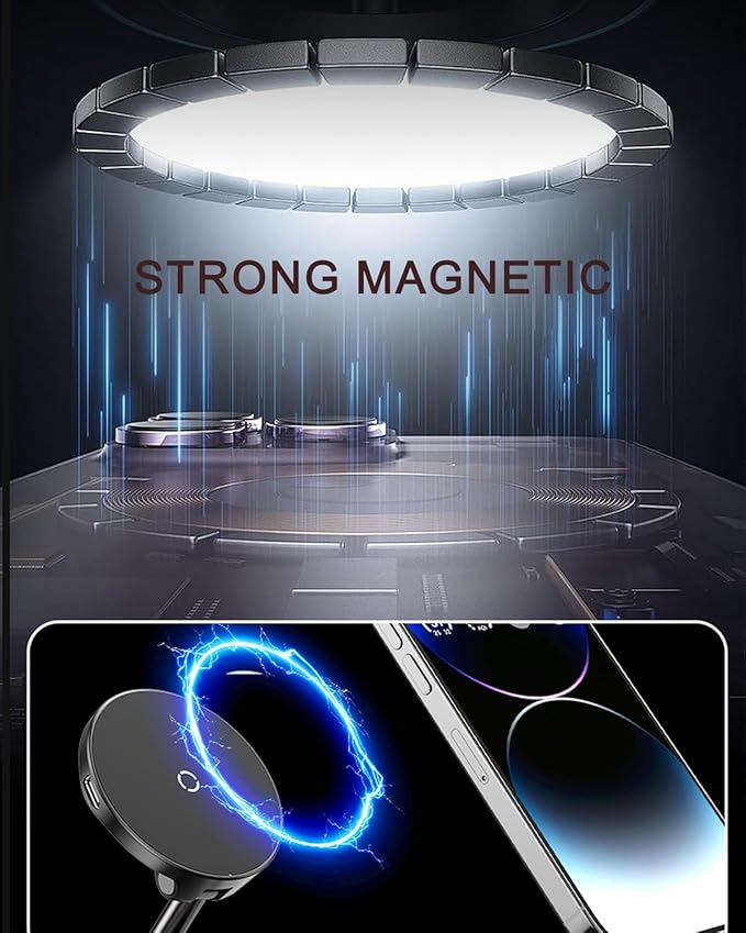 Spinning Vacuum Magnetic Phone Holder 15W Fast Wireless Charger for All Smartphones & All Car Models Holds Like Glue on Bumpy Roads! FCC Certified car Phone Mount Magnetic