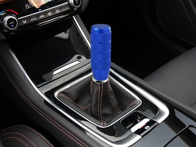 Abfer Aluminum Shift Knob 9CM Cool Car Gear Stick Shifter Lever Handle Fit for Most Automatic Manual Vehicle (Blue)