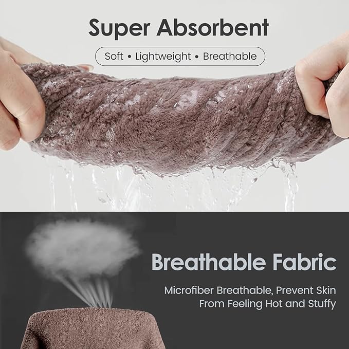 JML Microfiber Bath Towels, Oversized, Ultra Soft, Super Absorbent and Fast Drying, No Fading Large Bathroom Towel Set for Sport, Travel, Fitness (Coral Fleece - Chocolate, 30 in x 60 in)