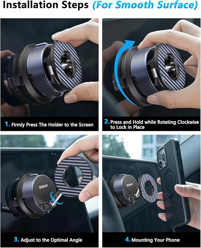 Magnetic Phone Holders for Your Car [89+LBS Suction & 3200gf Magnetic] 360° Adjustable Magsafe Car Phone Mount, Vacuum Suction Cup Car Mount for iPhone 17 Pro Max 16 15 14 13 12 Air Plus