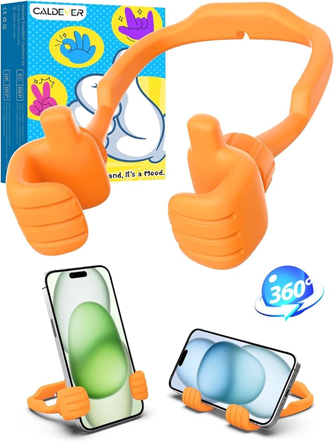 Valentines Day Gifts for Teens Girls Women Cell Phone Holder: Thumbs Up Lazy Phone Stand Gifts for Adults Kids Boys Men Teenager Wife Mom Funny Gag Gadgets Ideas Who Wants Nothing Gift for Easter